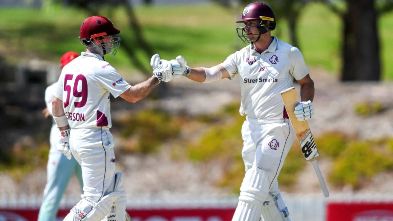 Jimmy Peirson and Jack Wildermuth made twin centuries, South Australia vs Queensland, Sheffield Shield, Karen Rolton Oval, March 17, 2025