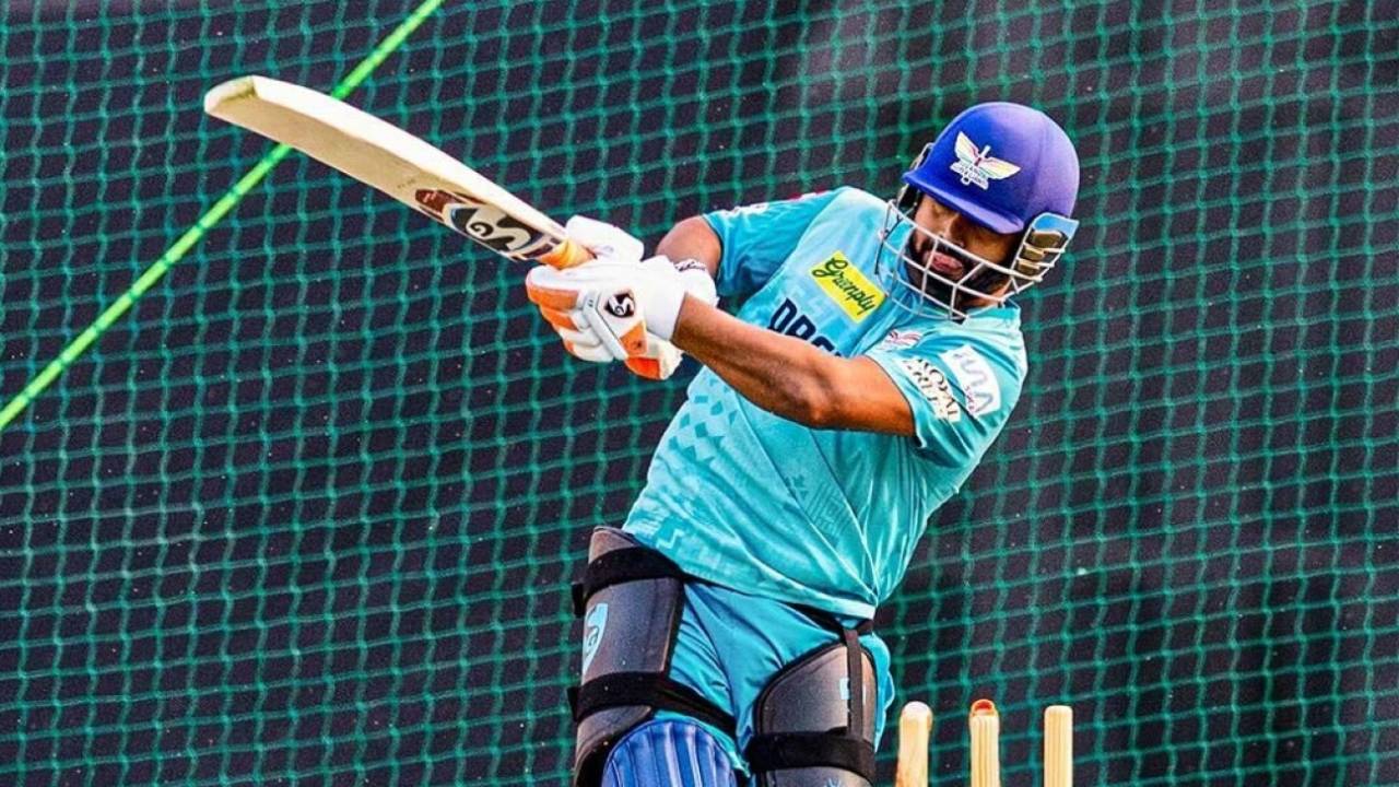 Rishabh Pant has a hit in the nets, Lucknow, March 16, 2025