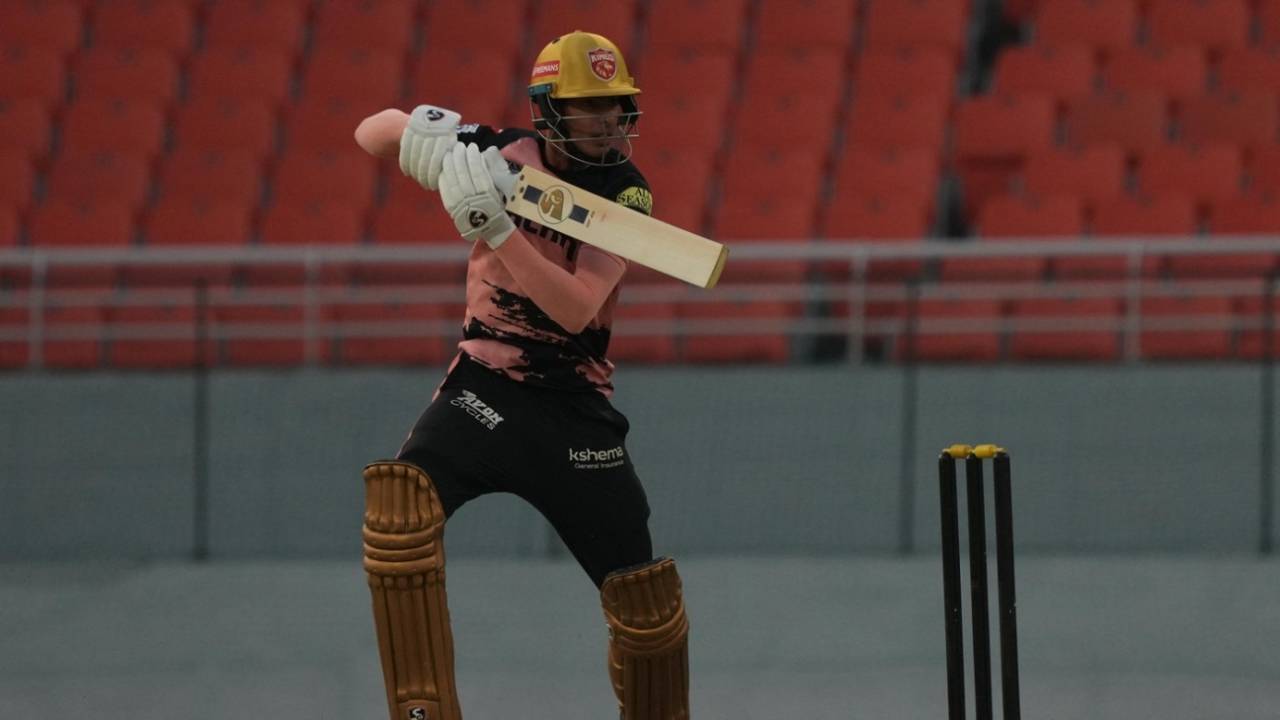 Harnoor Singh hits one off the back foot, IPL 2025, Chandigarh, March 19, 2025