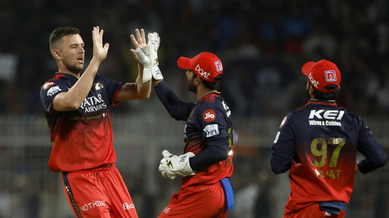 Josh Hazlewood had Quinton de Kock caught behind in the first over, Kolkata Knight Riders vs Royal Challengers Bengaluru, IPL 2025, Kolkata, March 22, 2025