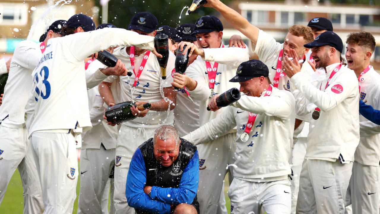 Paul Farbrace takes the plaudits after guiding Sussex to promotion in 2024, Sussex vs Middlesex, County Championship, Hove, September 29, 2024