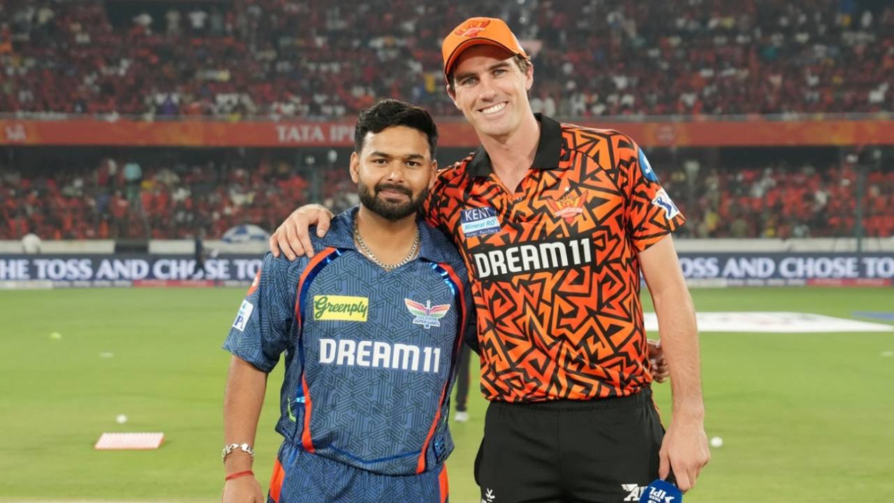 Rishabh Pant and Pat Cummins at the toss, Sunrisers Hyderabad vs Lucknow Super Giants, IPL 2025, Hyderabad, March 27, 2025