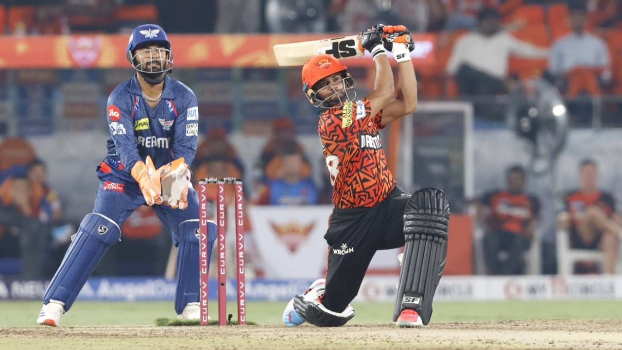 Aniket Verma goes on the attack, Sunrisers Hyderabad vs Lucknow Super Giants, IPL 2025, Hyderabad, March 27, 2025