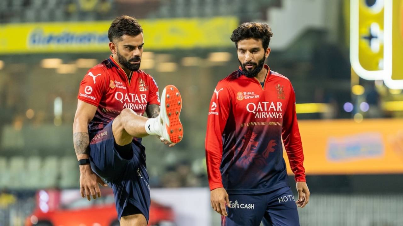 Virat Kohli and Rajat Patidar get ready for the game, Chennai Super Kings vs Royal Challengers Bengaluru, IPL 2025, Chennai, March 28, 2025