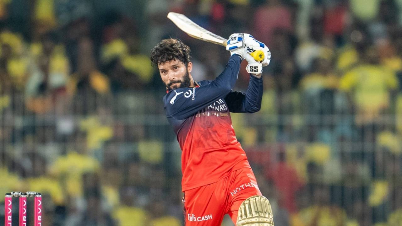 Rajat Patidar played a crucial knock in the middle overs, Chennai Super Kings vs Royal Challengers Bengaluru, IPL 2025, Chennai, March 28, 2025