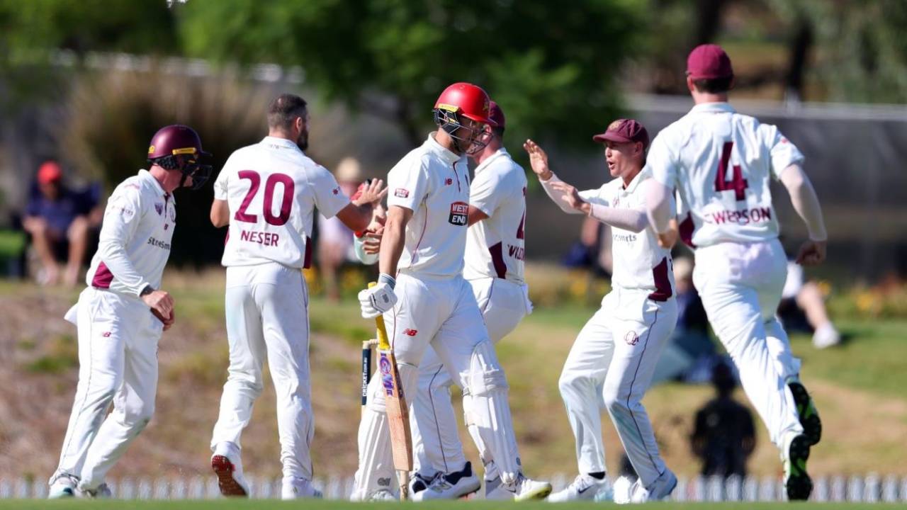Michael Neser picked up Conor McInerney early, South Australia vs Queensland, Sheffield Shield final, Karen Rolton Oval, March 29, 2025