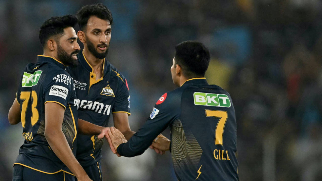 Mohammed Siraj and Prasidh Krishna took four wickets between themselves, Gujarat Titans vs Mumbai Indians, IPL 2025, Ahmedabad, March 29, 2025