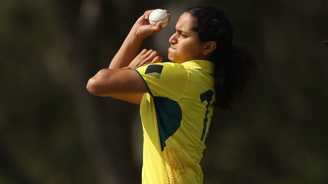 Sianna Ginger took a five-wicket haul, Australia A vs England A, 1st one-dayer, Cricket Central, April 2, 2025