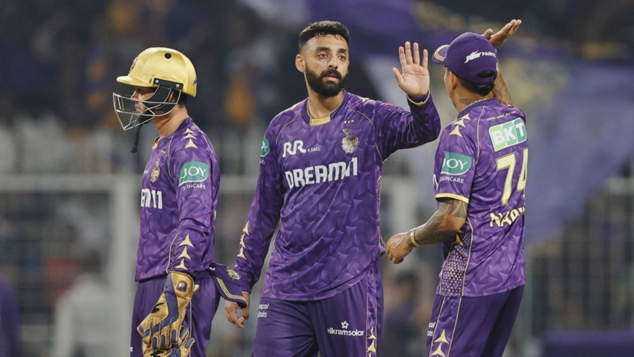 Varun Chakravarthy picked 3 for 22 off his four overs, Kolkata Knight Riders vs Sunrisers Hyderabad, IPL 2025, Kolkata, April 3, 2025