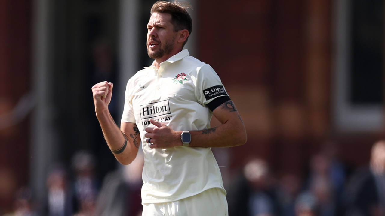 Tom Bailey made the initial breakthrough, Middlesex vs Lancashire, County Championship, Division Two, Lord's, 1st day, April 4, 2025