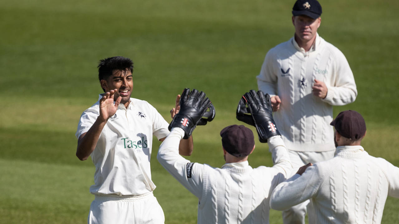 Jaskaran Singh claimed career-best figures, Northamptonshire vs Kent, County Championship, Division Two, Wantage Road, April 5, 2025