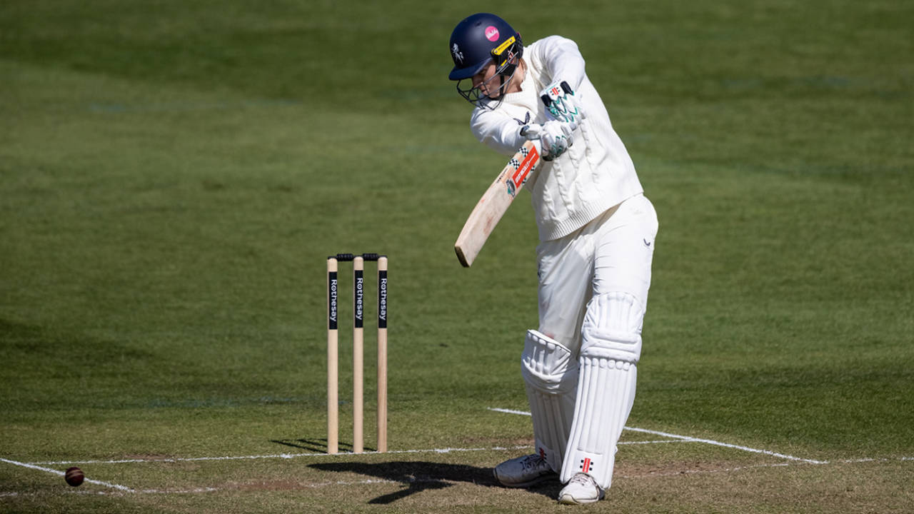 Zak Crawley made 31 in the second innings, Northamptonshire vs Kent, County Championship, Division Two, Wantage Road, 2nd day, April 5, 2025
