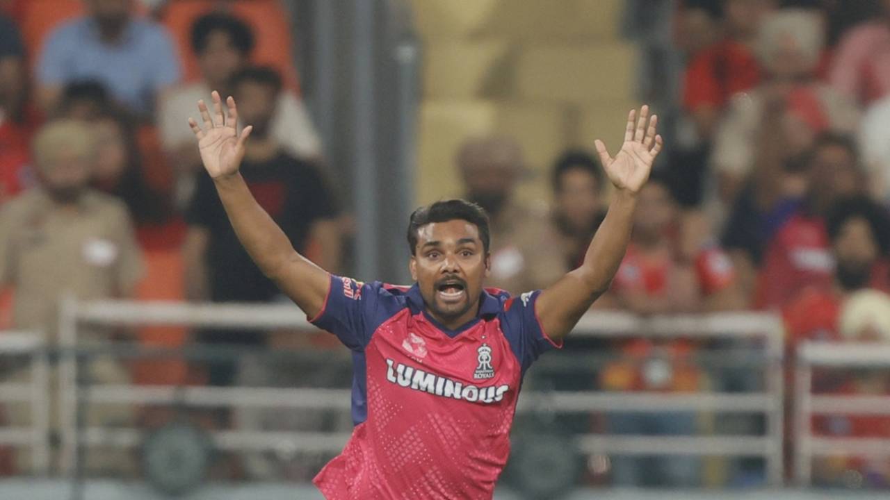Sandeep Sharma appeals, Punjab Kings vs Rajasthan Royals, IPL 2025, Mullanpur, April 5, 2025