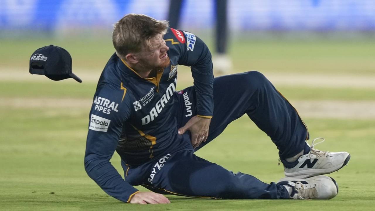 Glenn Phillips seemed to have injured his groin quite seriously, Sunrisers Hyderabad vs Gujarat Titans, IPL 2025, Hyderabad, April 6, 2025
