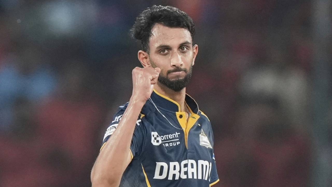 Prasidh Krishna picked the wickets of Ishan Kishan and Kamindu Mendis, Sunrisers Hyderabad vs Gujarat Titans, IPL 2025, Hyderabad, April 6, 2025