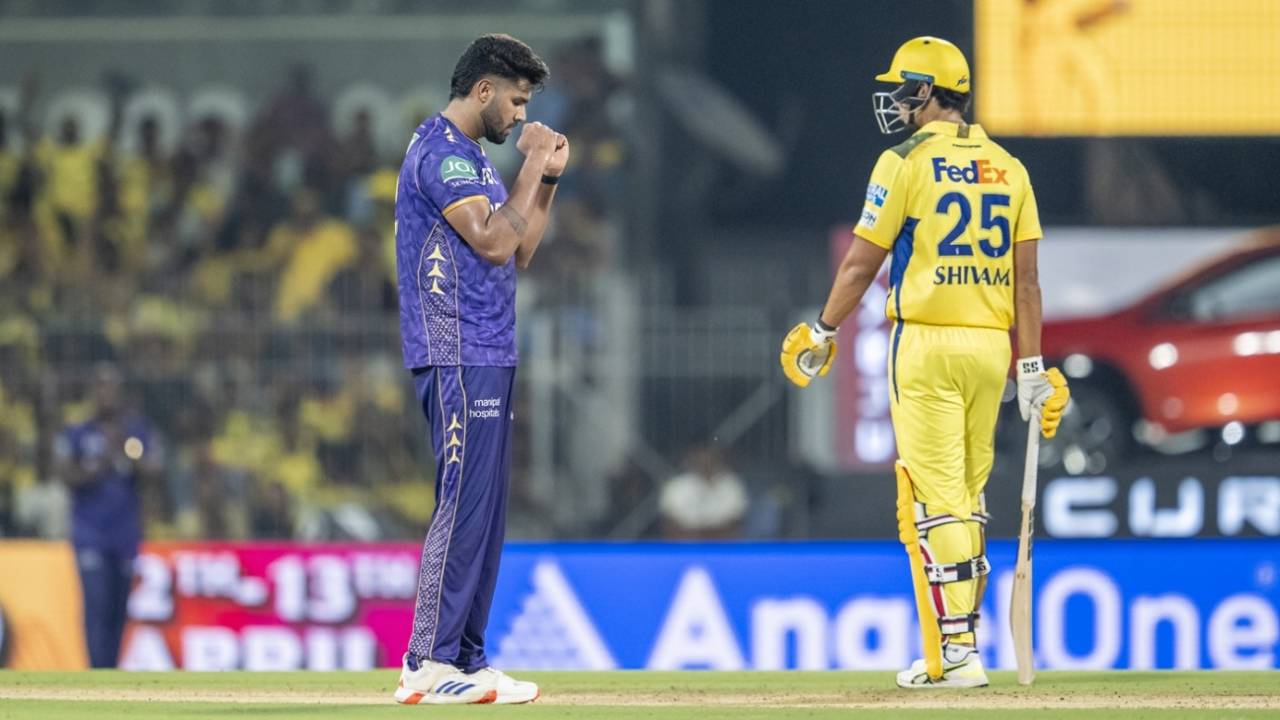 Harshit Rana celebrates dismissing R Ashwin, CSK vs KKR, Chennai, IPL 2025, April 11, 2025