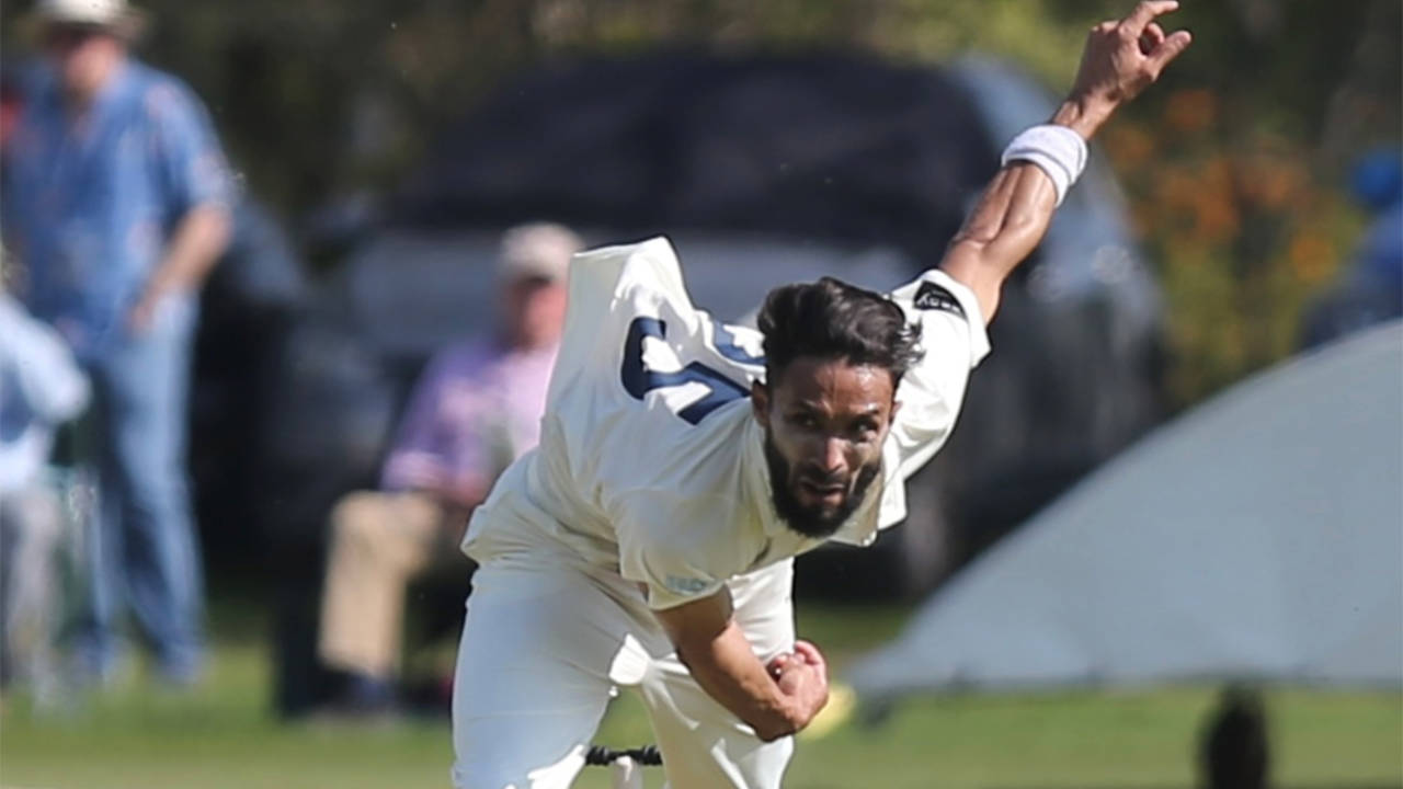 Kashif Ali bowls on Kent debut, Kent vs Middlesex, County Championship, Division Two, Canterbury, April 11, 2025