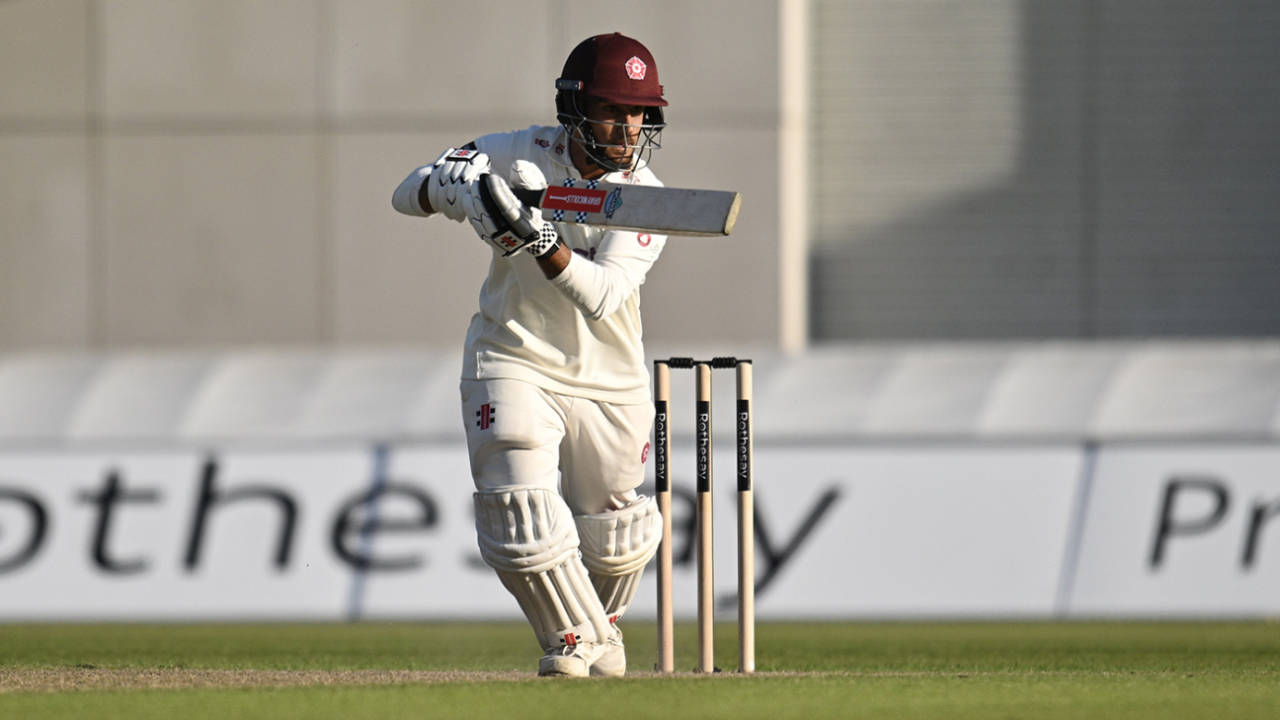 Saif Zaib made his fourth first-class hundred, Lancashire vs Northamptonshire, County Championship, Division Two, Old Trafford, April 11, 2025