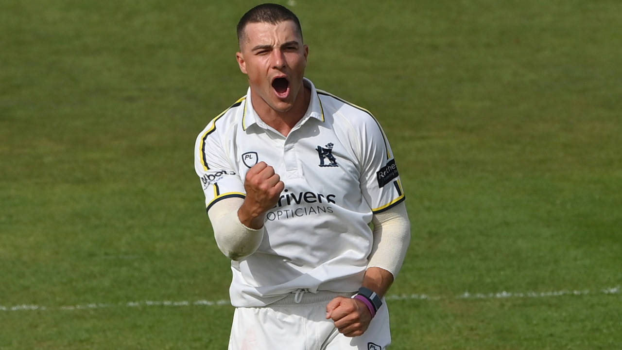 Michael Booth claimed three wickets on day one, Durham vs Warwickshire, Chester-le-Street, County Championship, April 11, 2025
