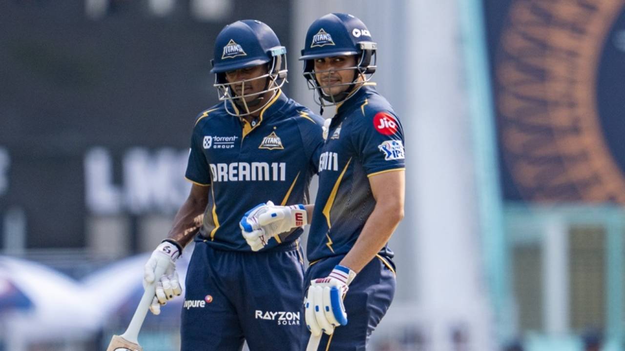 B Sai Sudharsan and Shubman Gill added 120 runs for the opening wicket off 73 balls, Lucknow Super Giants vs Gujarat Titans, IPL 2025, Lucknow, April 12, 2025