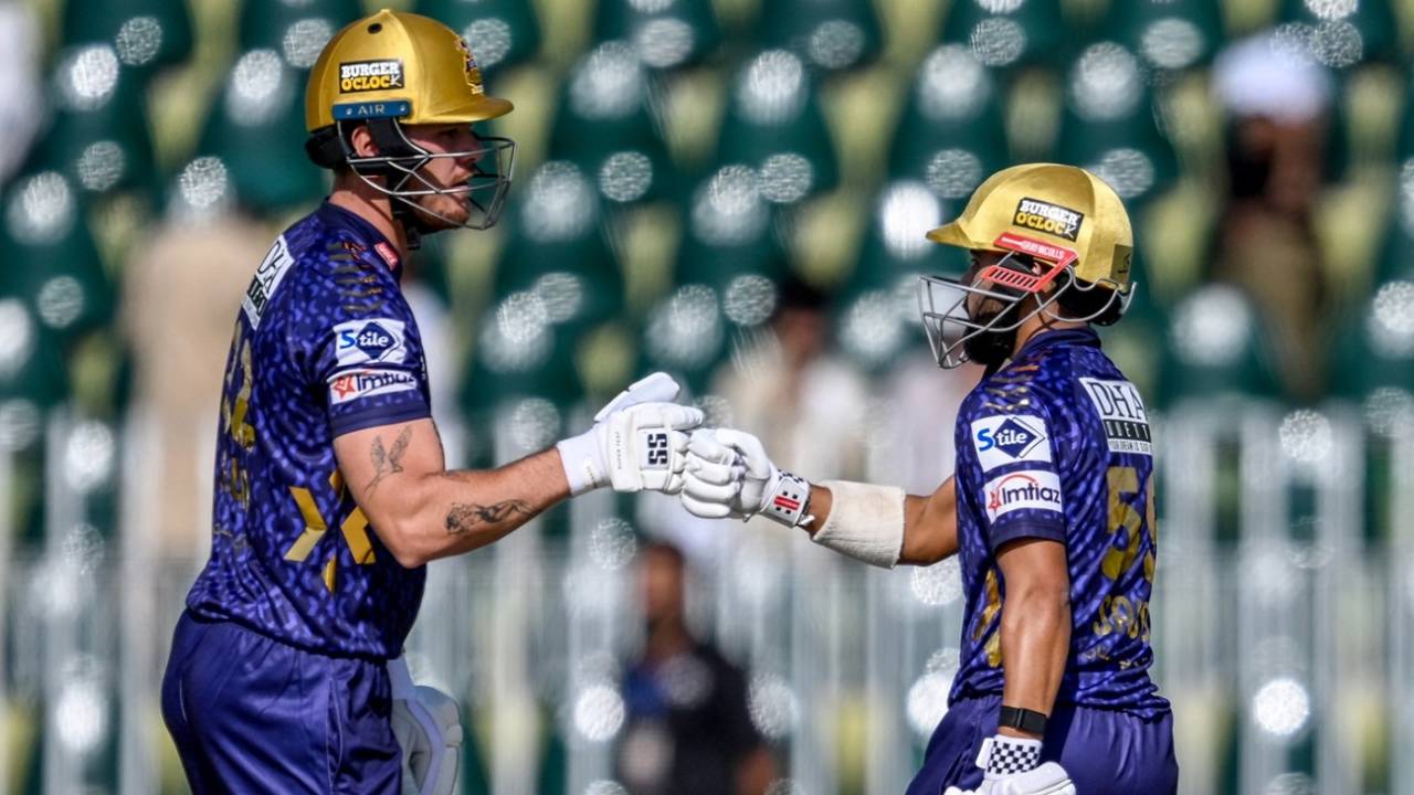Finn Allen and Saud Shakeel gave Quetta Gladiators a flying start, Peshawar Zalmi vs Quetta Gladiators, Rawalpindi, PSL 2025, April 12, 2025