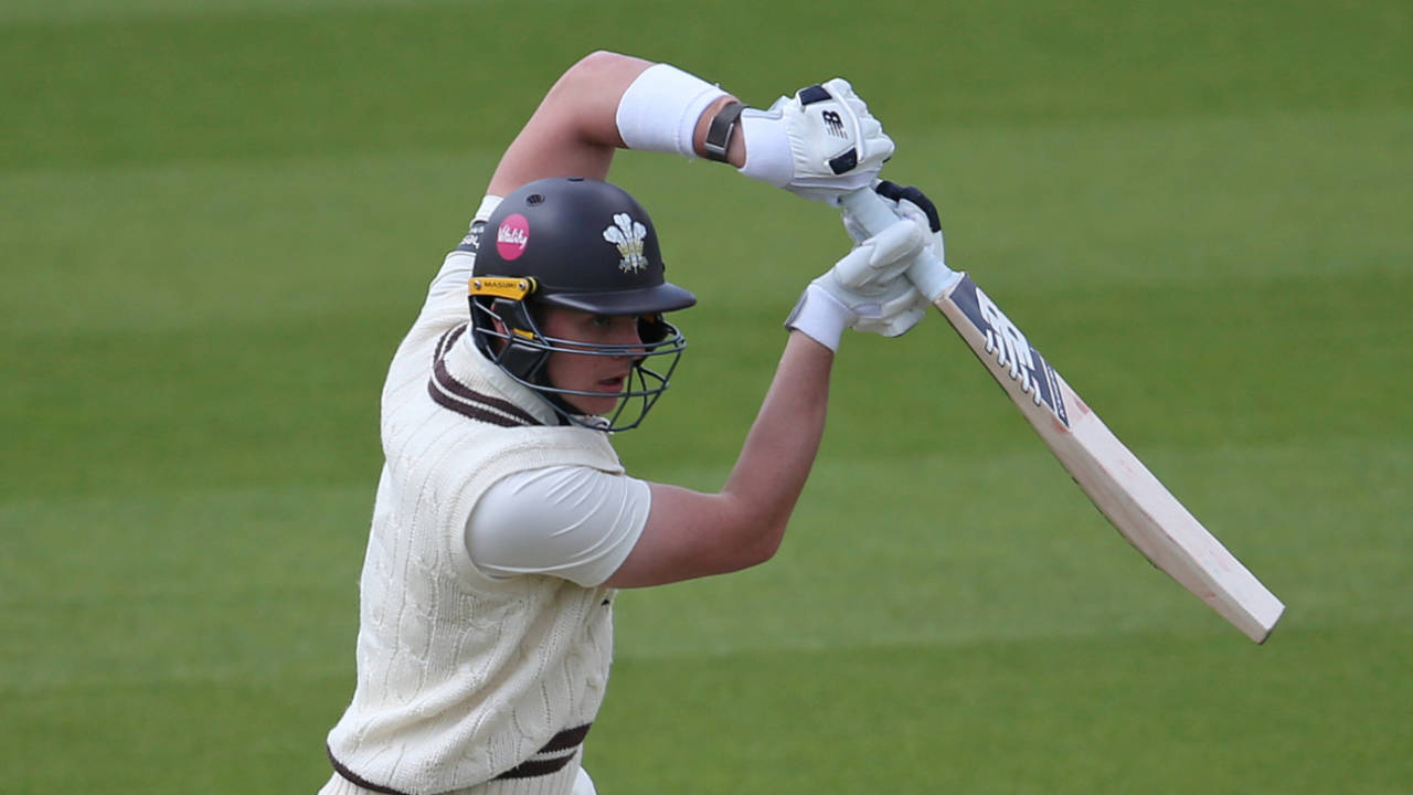 Jamie Smith drives through the covers as Surrey extend their lead, Surrey vs Hampshire, County Championship, Kia Oval, April 13, 2025