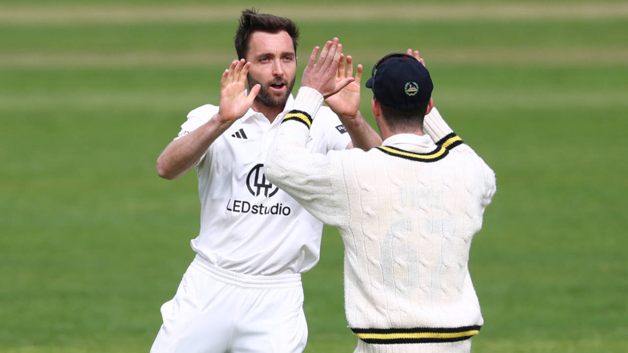 Matt Taylor removed both Glamorgan openers, Gloucestershire vs Glamorgan, County Championship, Division Two, Bristol, April 14, 2025