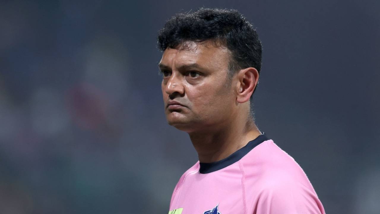 Delhi Capitals head coach Hemang Badani looks on, Delhi Capitals vs Rajasthan Royals, IPL 2025, Delhi, April 16, 2025