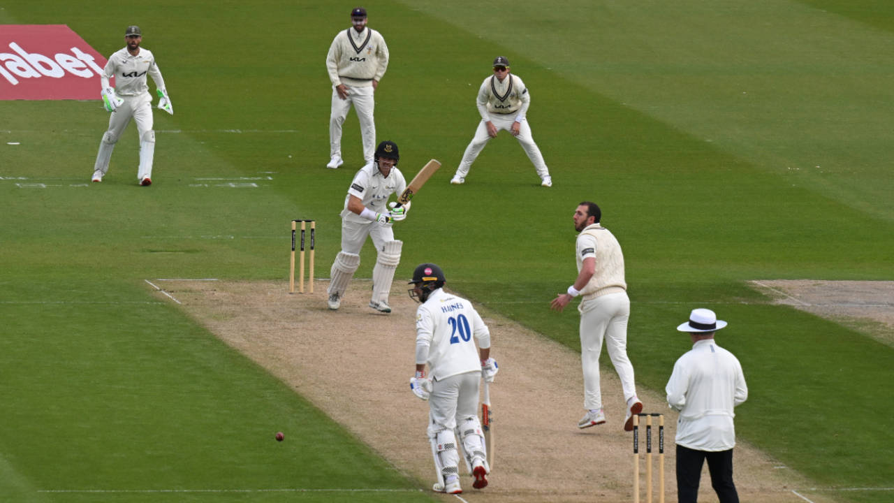 Daniel Hughes made a brisk start for Sussex on the first morning at Hove, Sussex vs Surrey, County Championship, April 18, 2025