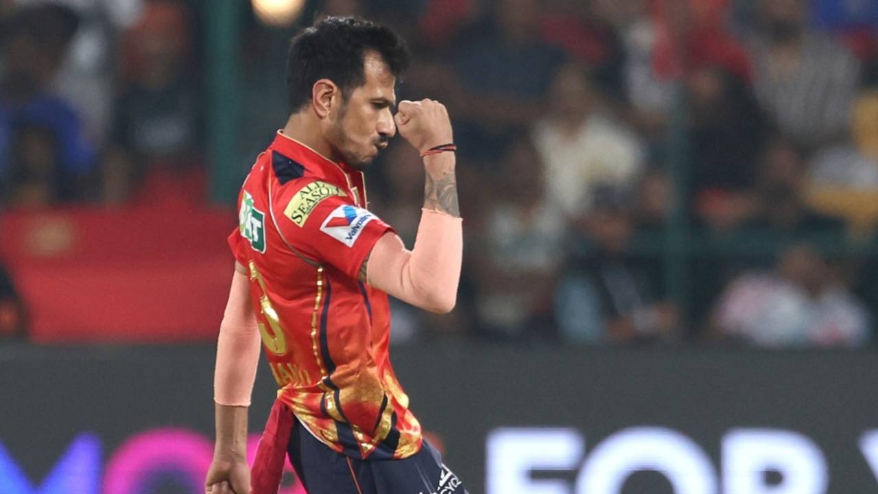 Yuzvendra Chahal celebrates a wicket, Royal Challengers Bengaluru vs Punjab Kings, IPL 2025, Bengaluru, April 18, 2025