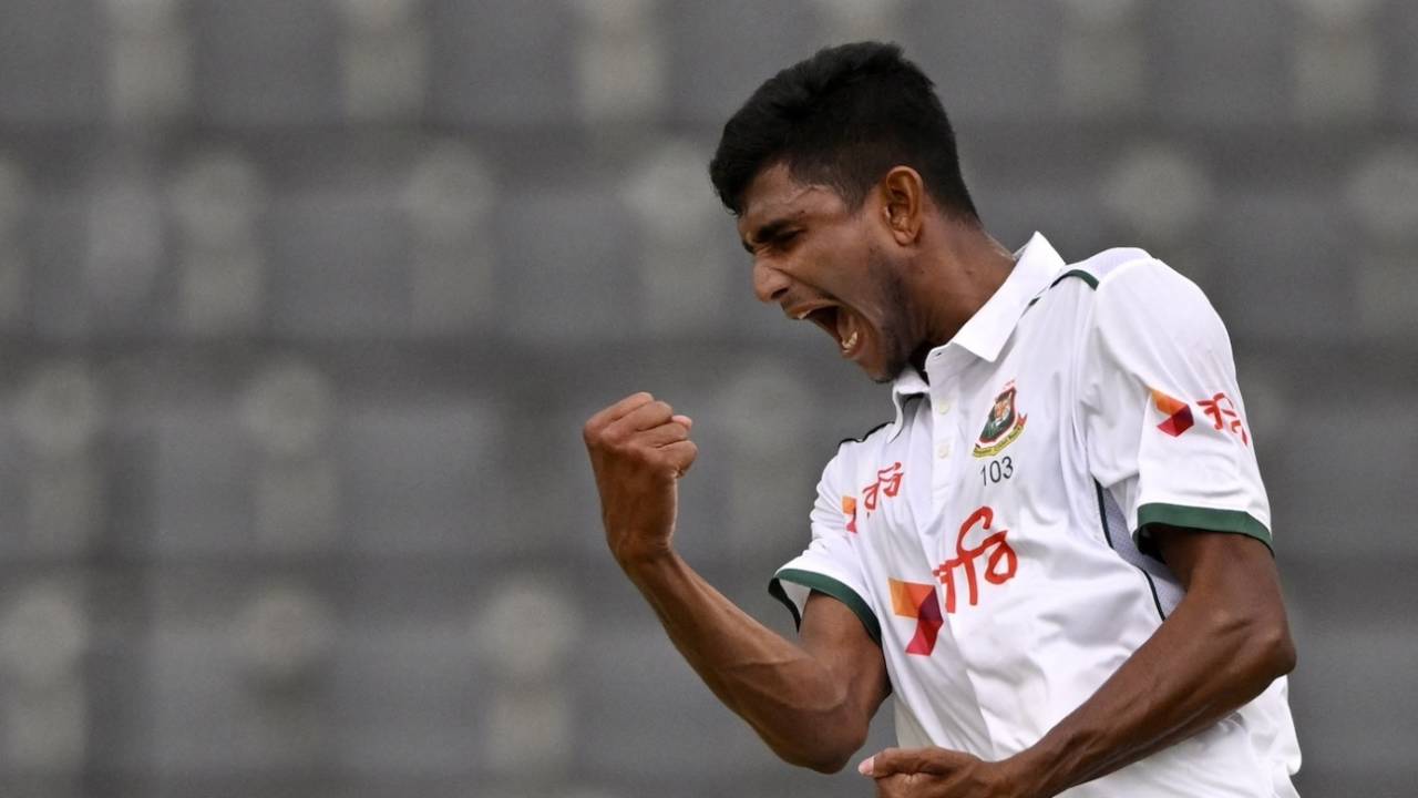 Nahid Rana rocked Zimbabwe on the second morning, Bangladesh vs Zimbabwe, 1st Test, Sylhet, 2nd day, April 21, 2025