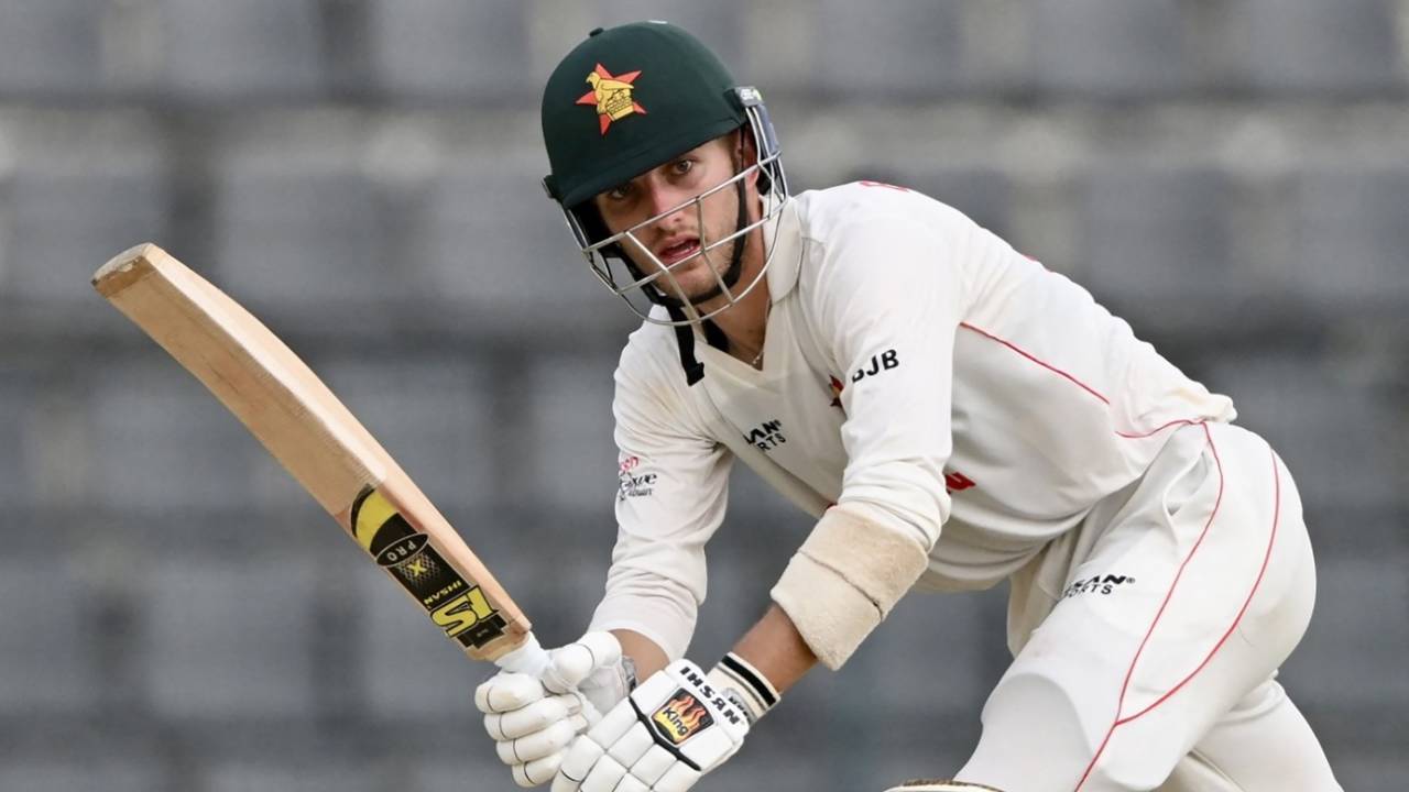 Brian Bennett scored a steady half-century, Bangladesh vs Zimbabwe, 1st Test, Sylhet, 4th day, April 23, 2025