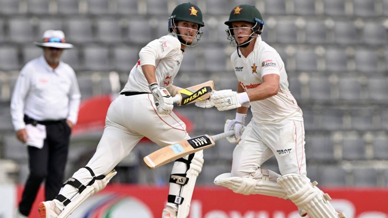 Zimbabwe openers Brian Bennett and Ben Curran added 95, Bangladesh vs Zimbabwe, 1st Test, Sylhet, 4th day, April 23, 2025