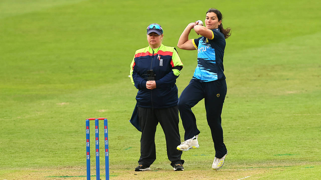 Chloe Brewer claimed three wickets, Warwickshire Women vs Hampshire Women, Metro Bank One-Day Cup, Edgbaston, 23 April 2025