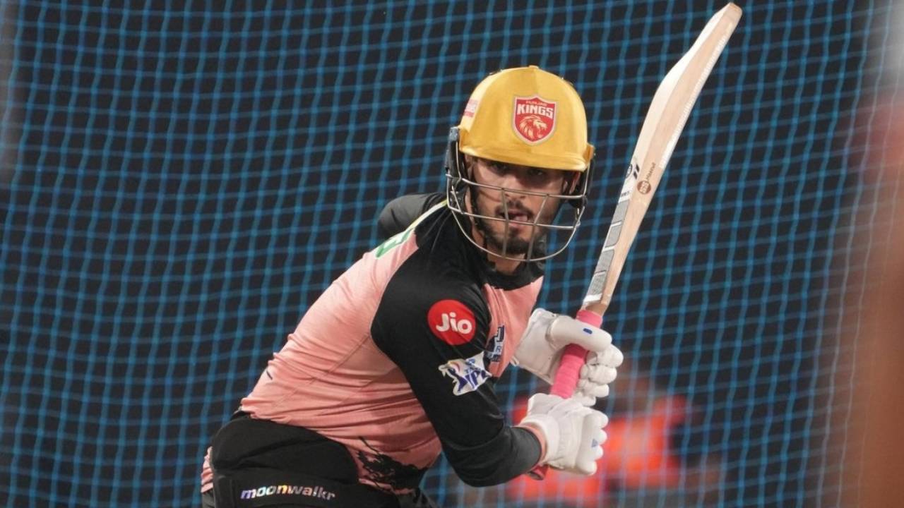 Nehal Wadhera bats in the nets, Gujarat Titans vs Punjab Kings, IPL 2025, Ahmedabad, March 24, 2025