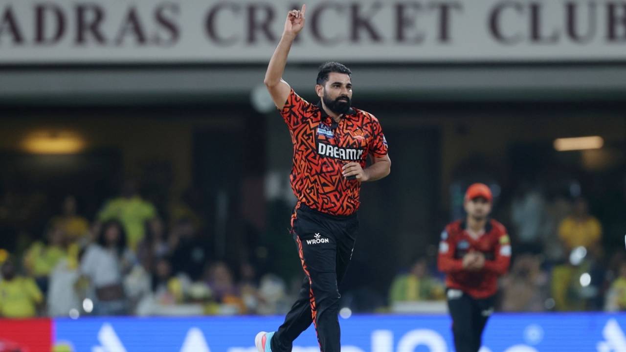 Mohammed Shami marked his return with a first-ball wicket, Chennai Super Kings vs Sunrisers Hyderabad, IPL 2025, Chennai, April 25, 2025