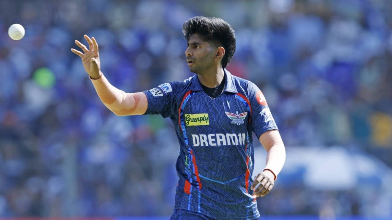 Mayank Yadav worked up good speeds in his first game of the season, Mumbai Indians vs Lucknow Super Giants, IPL 2025, Wankhede, April 27, 2025