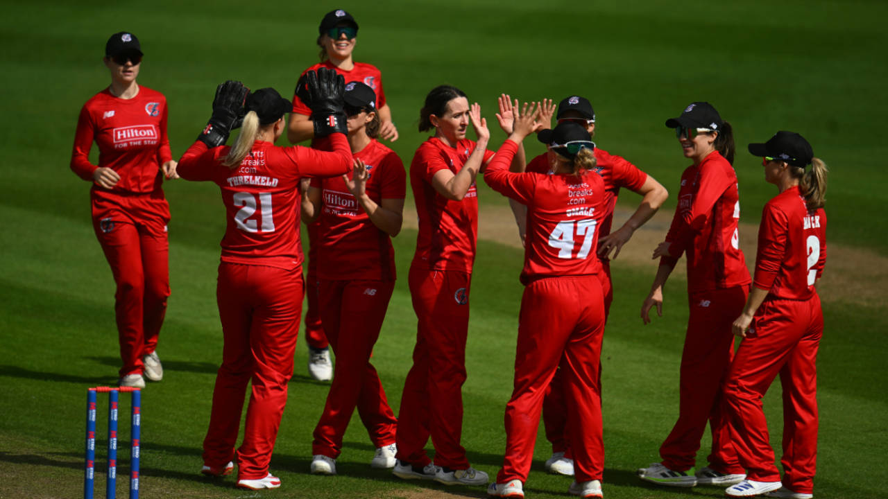 Kate Cross was in the wickets for Lancashire, Somerset vs Lancashire, Women's One-Day Cup, Taunton, April 27, 2025