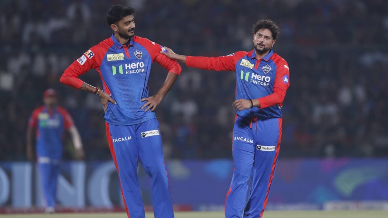 Axar Patel and Kuldeep Yadav get together, Delhi Capitals vs Royal Challengers Bengaluru, IPL 2025, Delhi, April 27, 2025