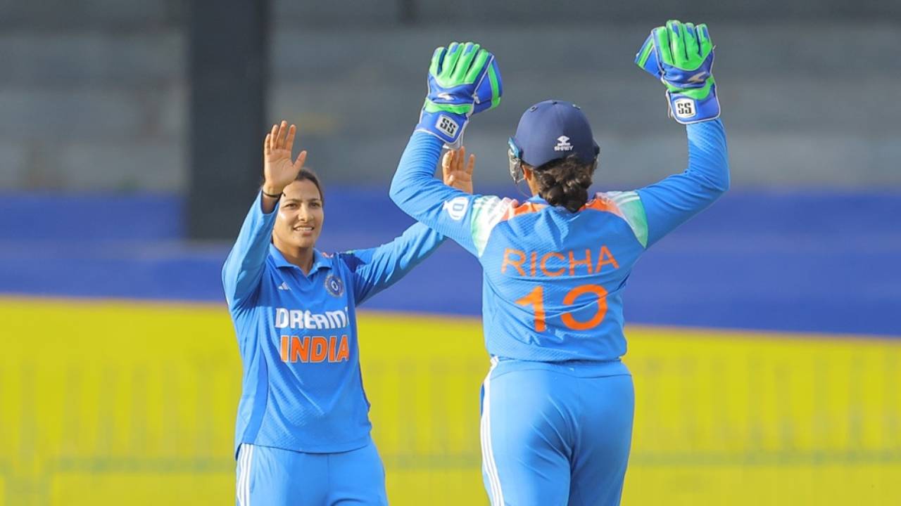 Sneh Rana picked up three wickets in an over to help India clinch thriller, India vs South Africa, ODI tri-series, Colombo, April 29, 2025
