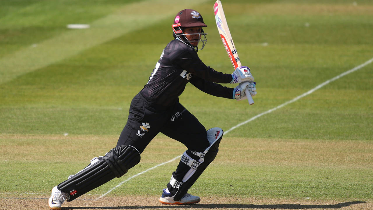 Sophia Dunkley drives on her way 92, Surrey vs Durham, Women's One-Day Cup, Beckenham, April 30, 2025