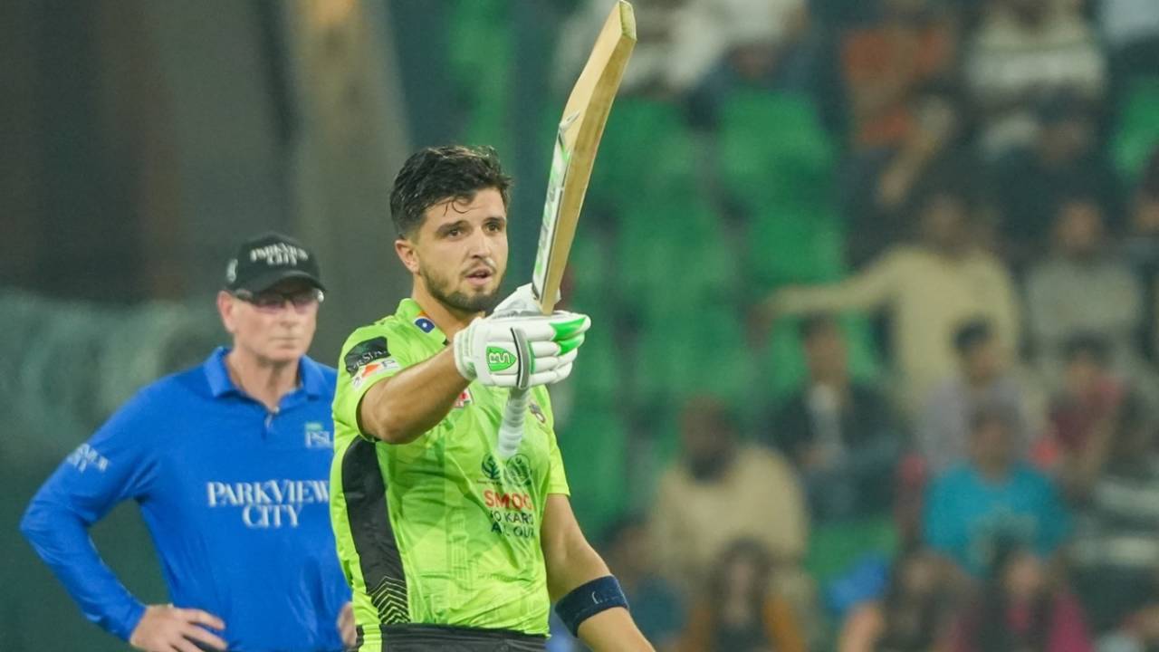 Mohammad Naeem celebrates a 28-ball fifty, Lahore Qalandars vs Quetta Gladiators, PSL, Lahore, May 1, 2025