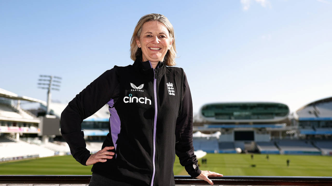 Charlotte Edwards, Head Coach of the England Women's cricket team poses for a portrait at Lord's, April 2, 2025