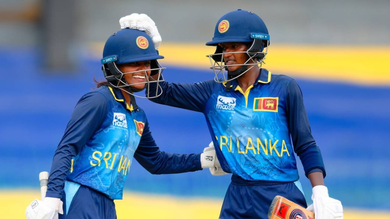Harshitha Samarawickrama and Kavisha Dilhari put on a match-winning stand, Sri Lanka vs South Africa, Women's ODI tri-series, Colombo, May 2, 2025