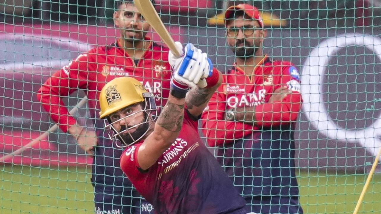 Virat Kohli bats at the nets, Royal Challengers Bengaluru vs Chennai Super Kings, IPL 2025, Bengaluru, May 2, 2025