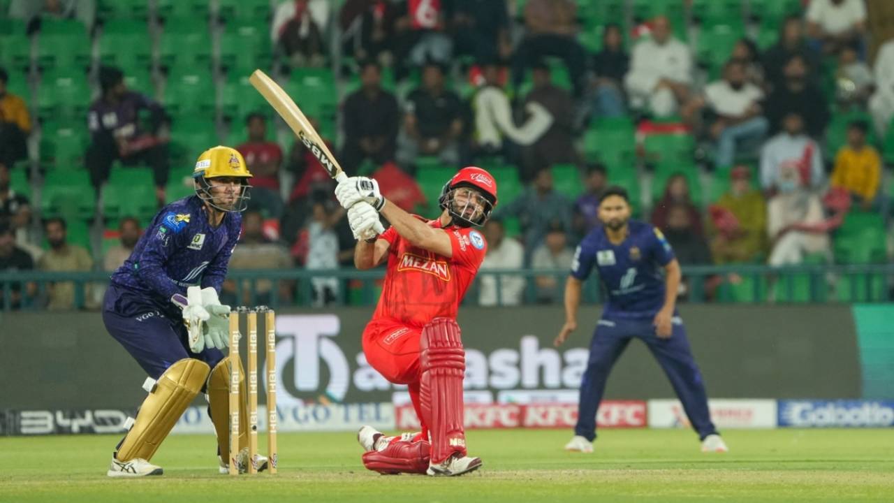 Mohammad Nawaz hit five sixes in his 34-ball 49, Islamabad United vs Quetta Gladiators, PSL 2025, Lahore, May 3, 2025