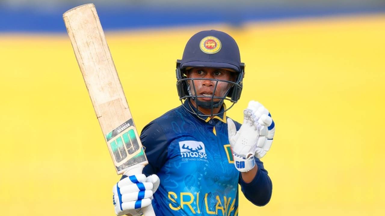 Nilakshika Silva brings up her fifty, Sri Lanka vs India, Women's ODI tri-series, Colombo, May 4, 2025