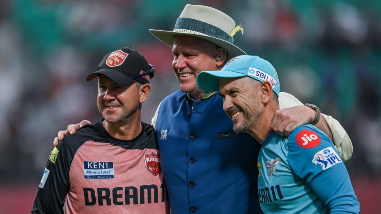 Aussies unite: Ricky Ponting, Matthew Hayden and Justin Langer pose for old time's sake, Punjab Kings vs Lucknow Super Giants, IPL, Dharamsala, May 4, 2025