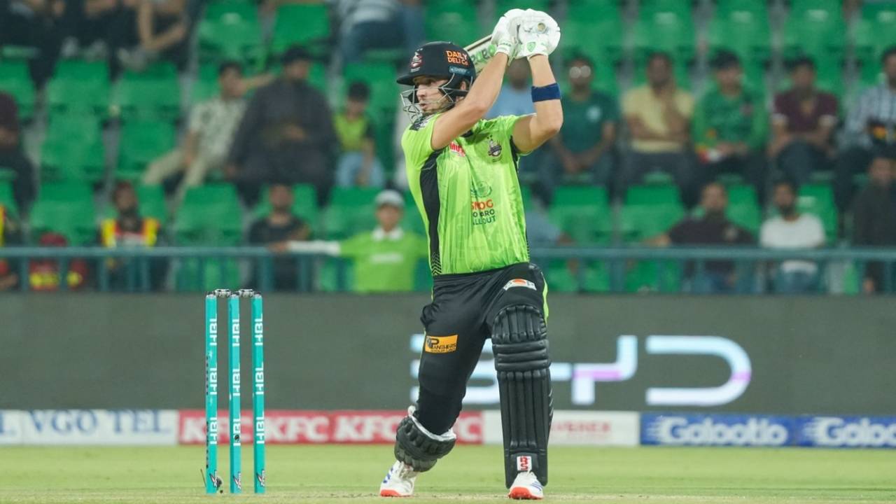 Mohammad Naeem hits through the off side, Lahore Qalandars vs Karachi Kings, Lahore, PSL, May 4 2025
