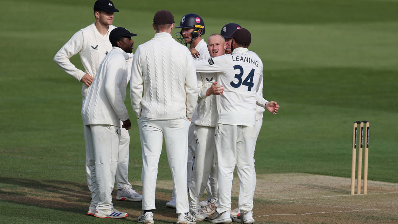Matt Parkinson celebrates a breakthrough, Middlesex vs Kent, County Championship, Lord's, May 5, 2025
